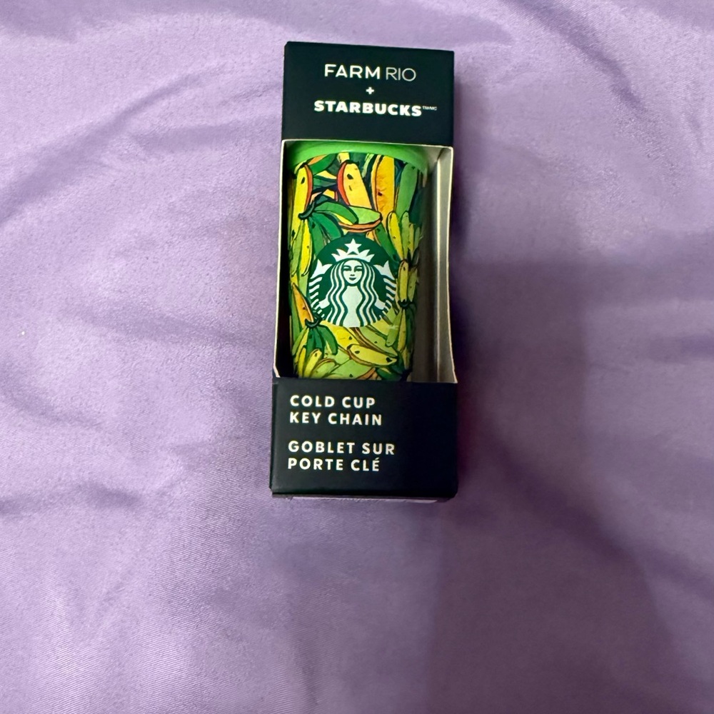Starbucks Farm Rio Cold Cup Key Chain - Green and Yellow